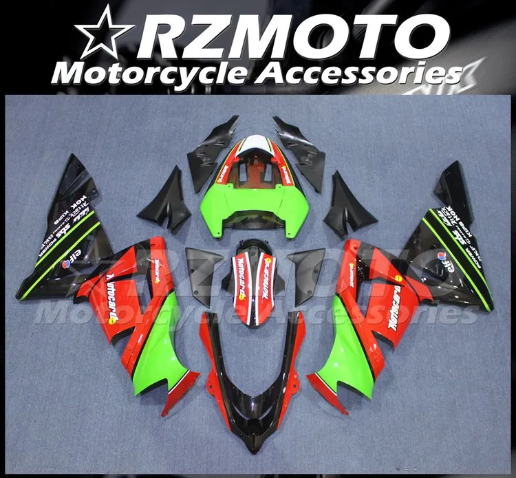 

New ABS Motorcycle Whole Fairings kit Fit for Kawasaki Ninja ZX-10R ZX10R 10R 2004 2005 04 05 Bodywork set Red Green