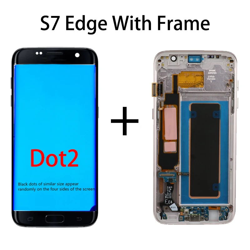 Оригинальный AMOLED с битыми пикселями ЖК-дисплей S7EDGE G935FD для SAMSUNG Galaxy S7 edge G935 G935F