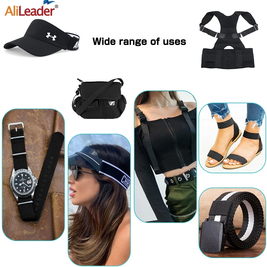 

Alileader High Quality Black Elastic Hair Bands For Wigs Accessories Adjustable Wigs Strap Making Wig Caps Closure Black Color