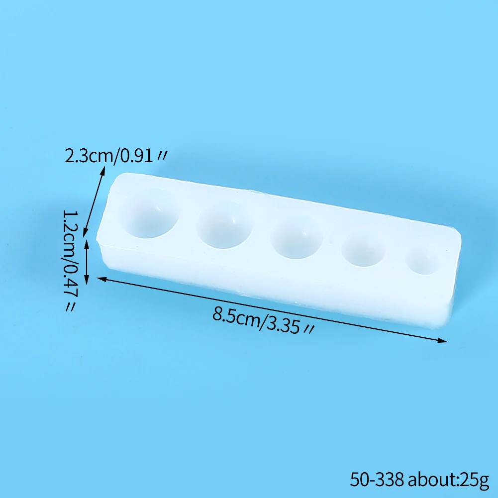 

Rectangle Shape 5 Round Ball Silicone Resin Mold DIY Jewelry Pendant Necklace Craft Decoration Making Tools