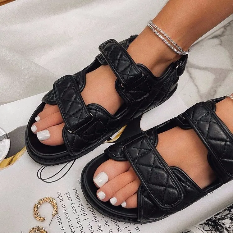 

Large Size 2021 Summer New Style Velcro Casual Beach Women's Flat Sandals Fashion Women's Shoes