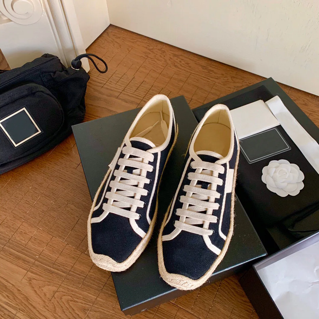 

Кеды женские парусиновые, повседневная обувь на платформе, на шнуровке, эспадрильи, контрастные цвета, легкий дизайн, роскошные