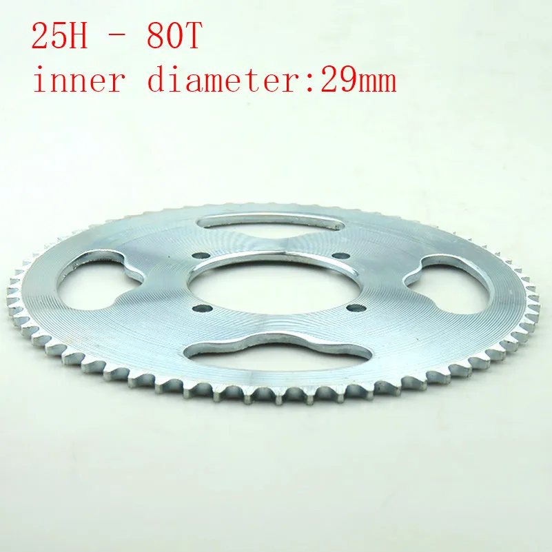 

Задняя цепная Звездочка 54 мм, 29 мм, 80 зубьев, 25H для 2-тактного двигателя 47cc, 49cc, китайский мини-квадроцикл, 4 колеса, карманный велосипед, скуте...