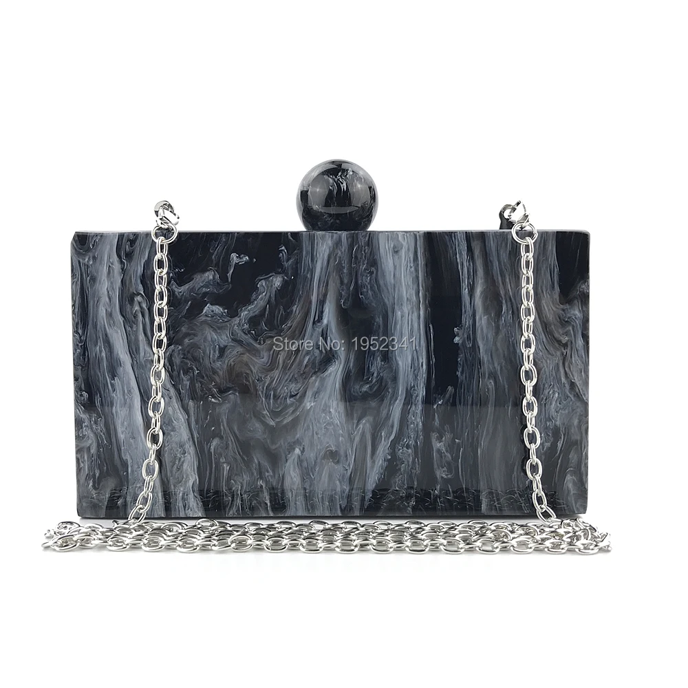 OC4122 Wholesale New Products 2020 Clutch Bag Black Marble Women Acrylic Bags | Багаж и сумки