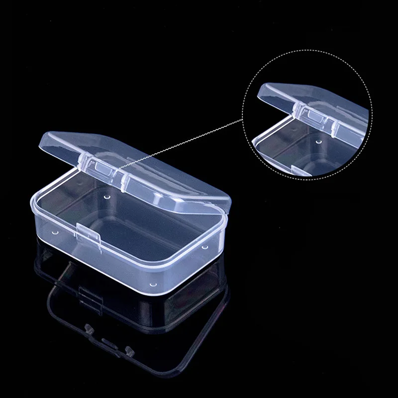 Mini Boxes Rectangle Clear Plastic Jewelry Storage Case Container Packaging Box for Earrings Rings Beads Collecting Small Items
