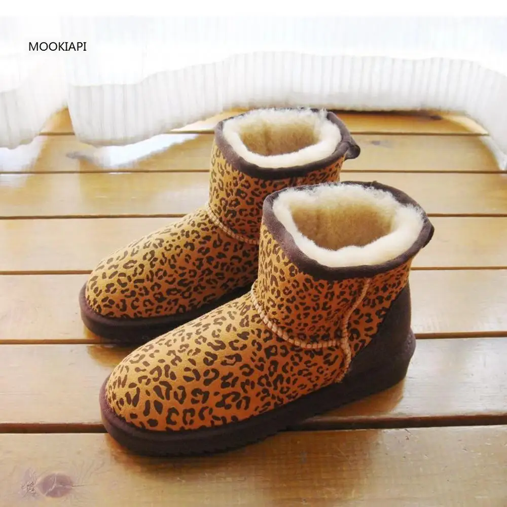 Новинка 2019 года Европейский стиль женские зимние ботинки из натуральной овчины