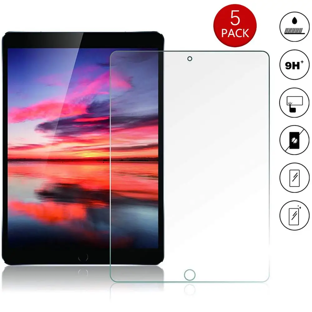 5 шт для 2019 iPad 10 2 Pro 11 Air 3 Экран протектор из закаленного стекла 9 7 4 6 7th мини на