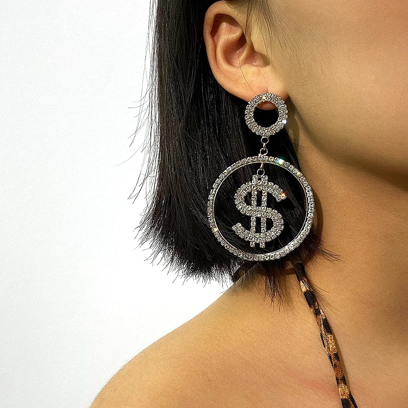 Женские серьги-подвески с блестящими кристаллами AENSOA | Украшения и аксессуары