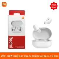2021 new xiaomi redmi airdots 2 white earbuds tws true wireless bluetooth earphones with mic noise reduction auto pair headset