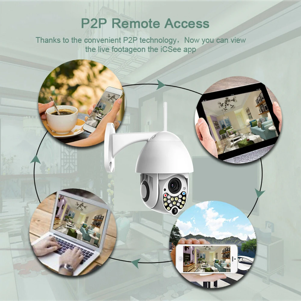 Wifi камера наружная камера наблюдения с датчиком PTZ IP камера H.265X 1080p скорость купольная CCTV камера безопасности IP66 Водонепроницаемая камера видеонаблюдения дропшиппинг
