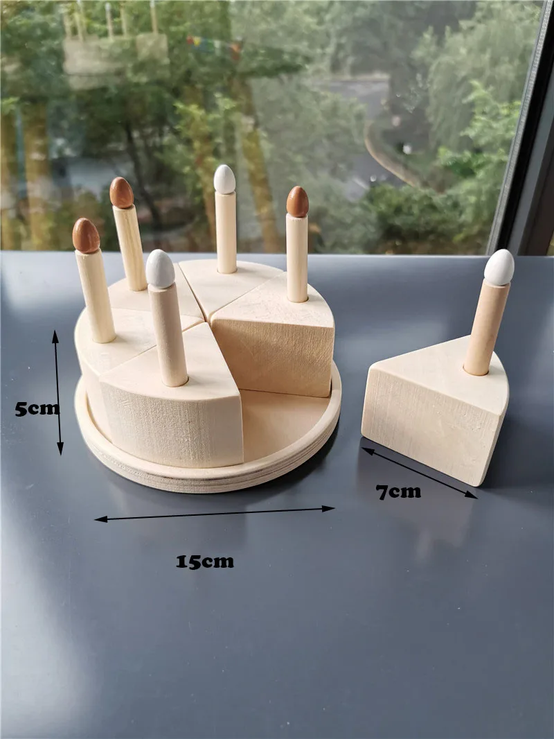 Детские игрушки Монтессори некрашенные деревянные чашки с бусинами сенсорные