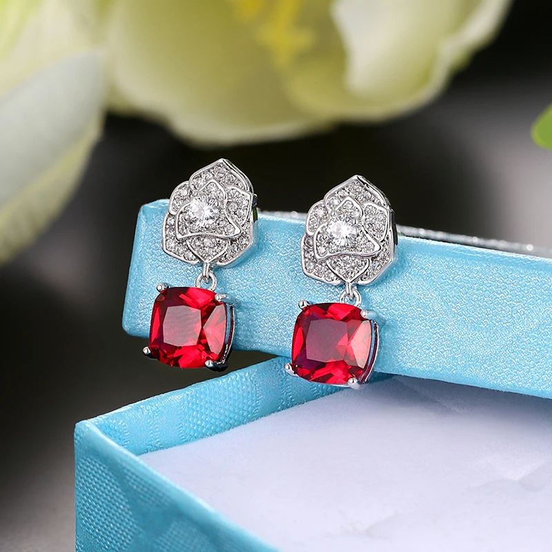 Классические свадебные украшения роскошные квадратные серьги в стиле хип хоп