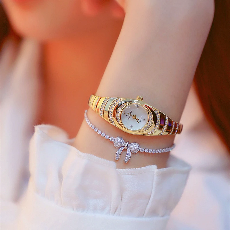 

2021 The New Women Watch fashion Small Fresh Casual Quartz Small Dial Women Wrist Watches Rhinestone Rose Gold Watch For Women