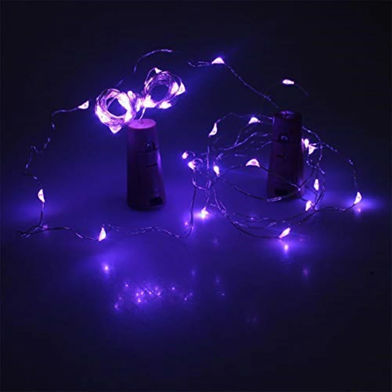 Серебристые проволочные светильники пробка 3 фута сказочные гирлянды на