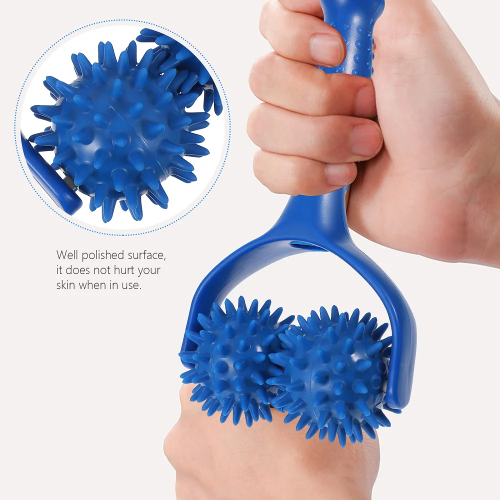 

Manual Roller Stick Handhold Massager Body Massaging Tool (Blue)