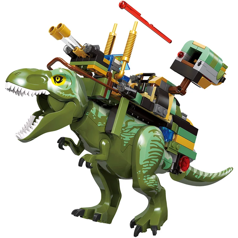 340 шт. городские строительные блоки для животных Юрский Мир фигурки динозавров из
