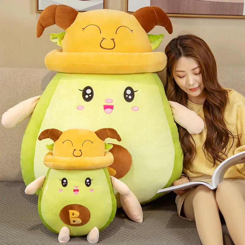 

Kawaii fruit avocado doll turned into a pillow fabric comfortable and soft sofa cushions bed decorations Avocado soft toy gifts