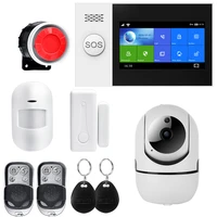 wireless wire home wifi gsm security alarm system kit app control with auto dial motion detector sensor burglar alarm system