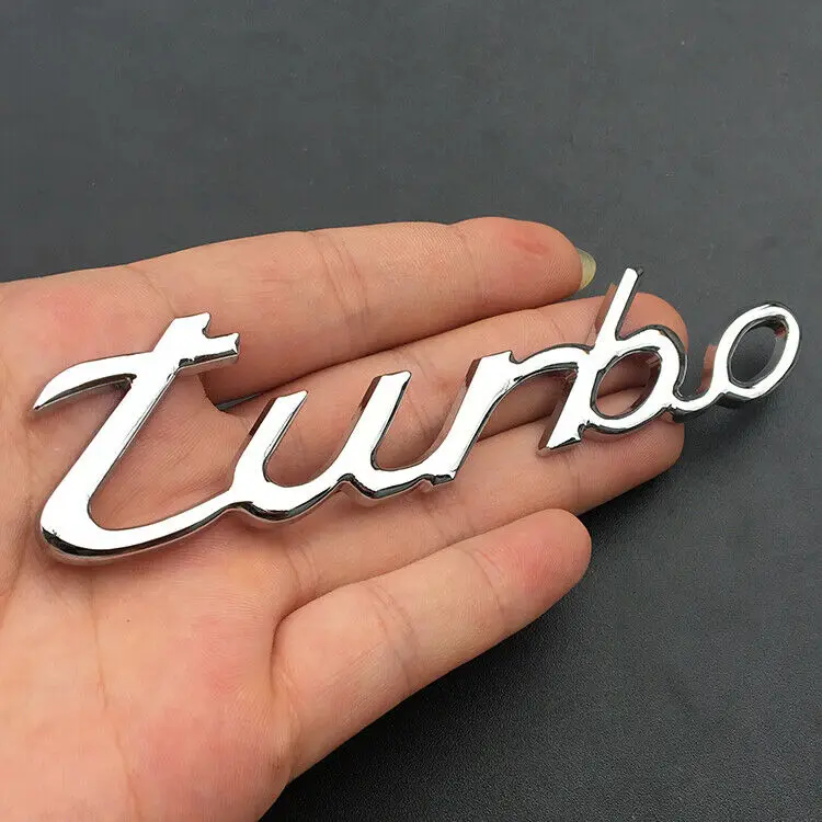 

Chrome Metal Turbo T Car Auto Trunk Rear Tailgate Emblems Badge Decal Sticker S