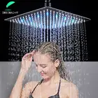 SHBSHAIMY Chorme квадратный светодиодный ультратонкая Душевая насадка 810121620 дюймов дождевая Лейка для душа Ванная комната большой поток Лейка для душа из АБС