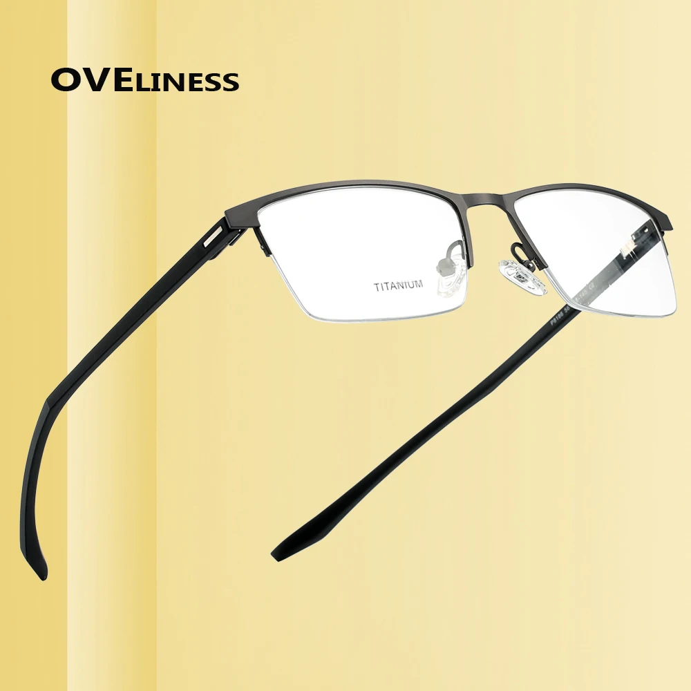 

Модные квадратные мужские очки, оправа для женщин и мужчин, оптические очки 2020, очки по рецепту, очки для близорукости, полуметаллические Бе...