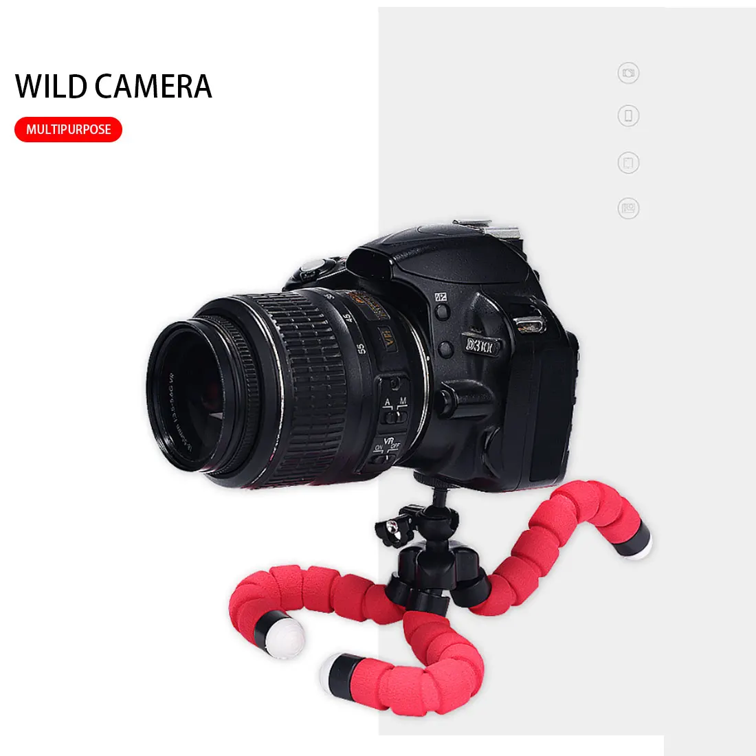 

Tripod Portable Digital Camera Stand Octopus Bracket Mobile Phone Flexible Mini Flexible Desktop Stent Clip Car Phone Holder