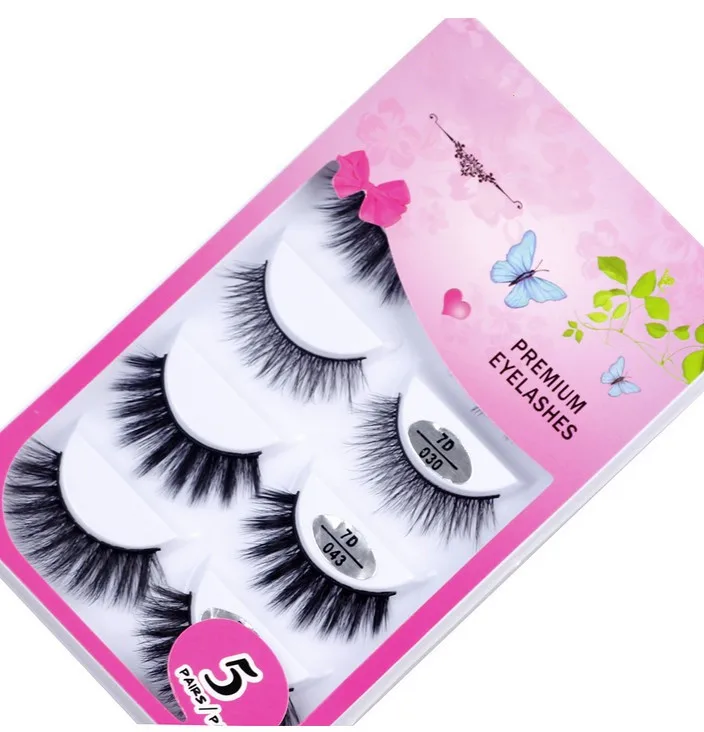 Оптовая Продажа Быстрая доставка 5 пар норковые ресницы натуральная красота