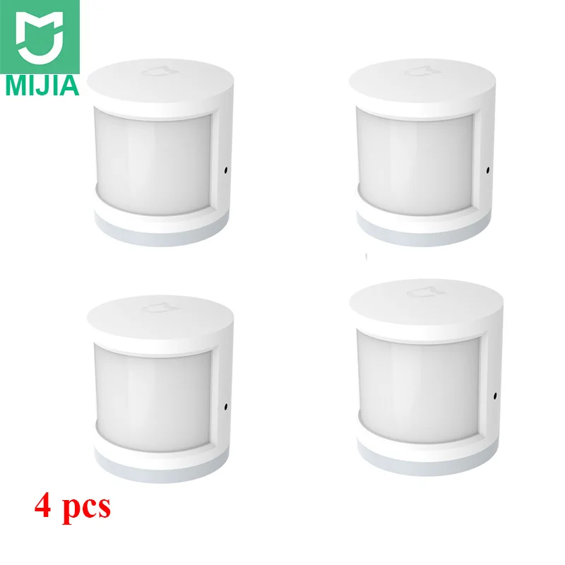 Mijia sensor 4Pcs Xiao mi jia Aqara датчик человеческого тела умный датчик движения тела беспроводной ZigBee Соединение работает с шлюзовым концентратором mi home - Цвет: Mijia sensor 4Pcs