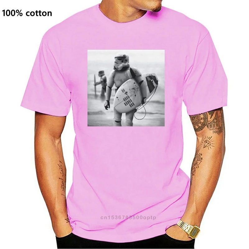 

Вдохновленная смешная белая футболка штурмовика для серфинга 9774 хлопок