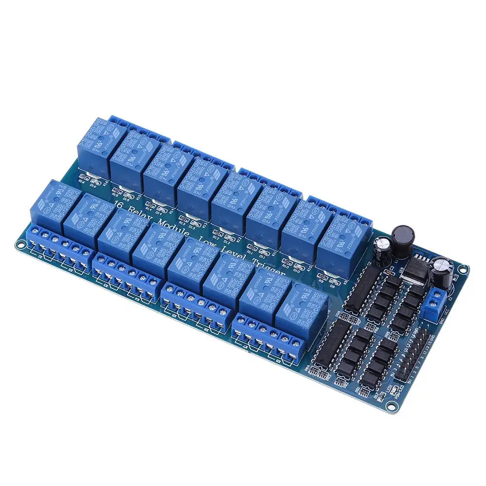 Новая 16-канальная релейная Модульная плата 5 в 12 В для Arduino PIC AVR MCU DSP ARM PLC с