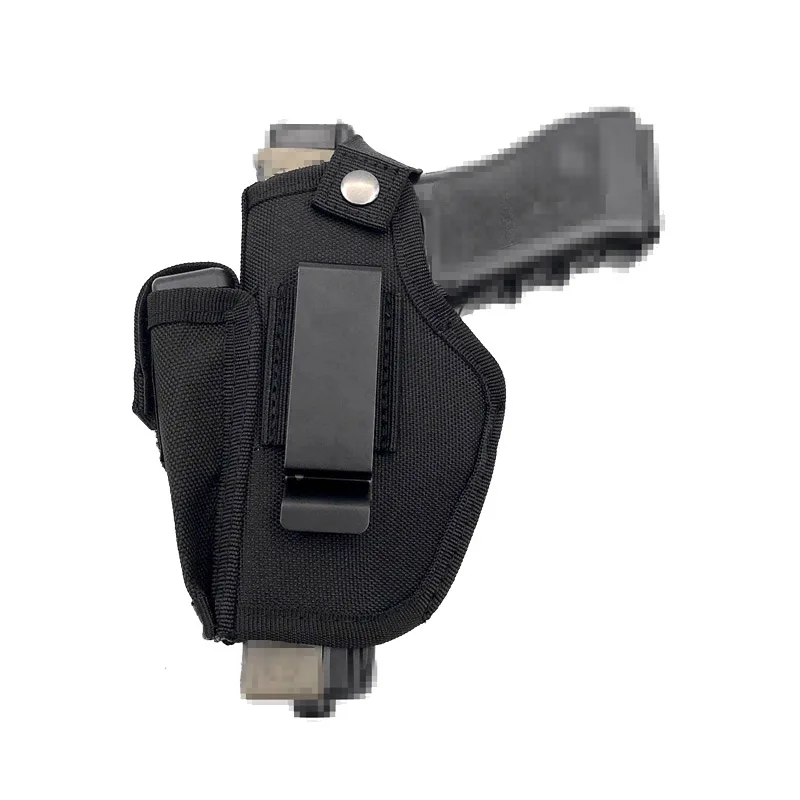 

Tactical Gun Magazine Pouch Concealed Gun Carry Hunting Belt Holster With Metal Clip Airsoft Nylon Bag For All Sizes Handguns