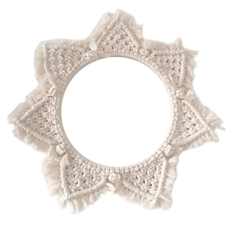 

Macrame Woven Wall Hanging Bohemian Round Tapestry Apartment Dorm Room Decor