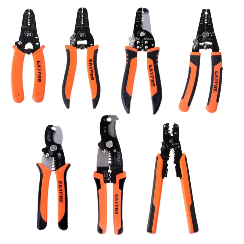 

Multifunctional Cable Wire Stripper Cutter Crimper Cutting Pliers Handle Tools
