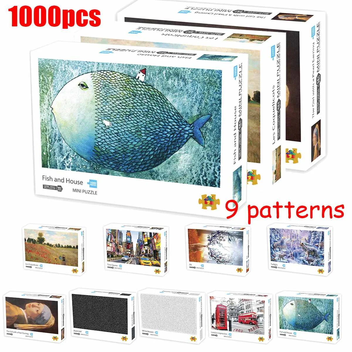 

Пазлы деревянные для сборки пейзажа, 1000 шт.