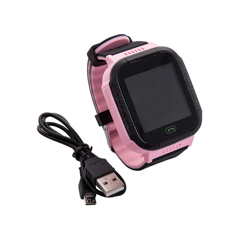 Black Pink Хит, Детские умные часы, анти-потеря, детский безопасный gps трекер, SOS Вызов, GSM, подходят для Android IOS, Детские Безопасные умные часы, дропшиппинг - Цвет: Black Pink