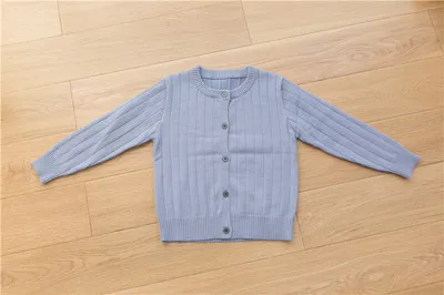 Свитера для больших мальчиков детский Хлопковый вязаный кардиган свитер Детская