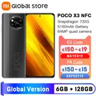 Смартфон глобальная версия POCO X3 NFC, 6 ГБ 128 ГБ, Восьмиядерный процессор Snapdragon 732G, 64 мп, аккумулятор 5160 мАч, быстрая зарядка 33 Вт