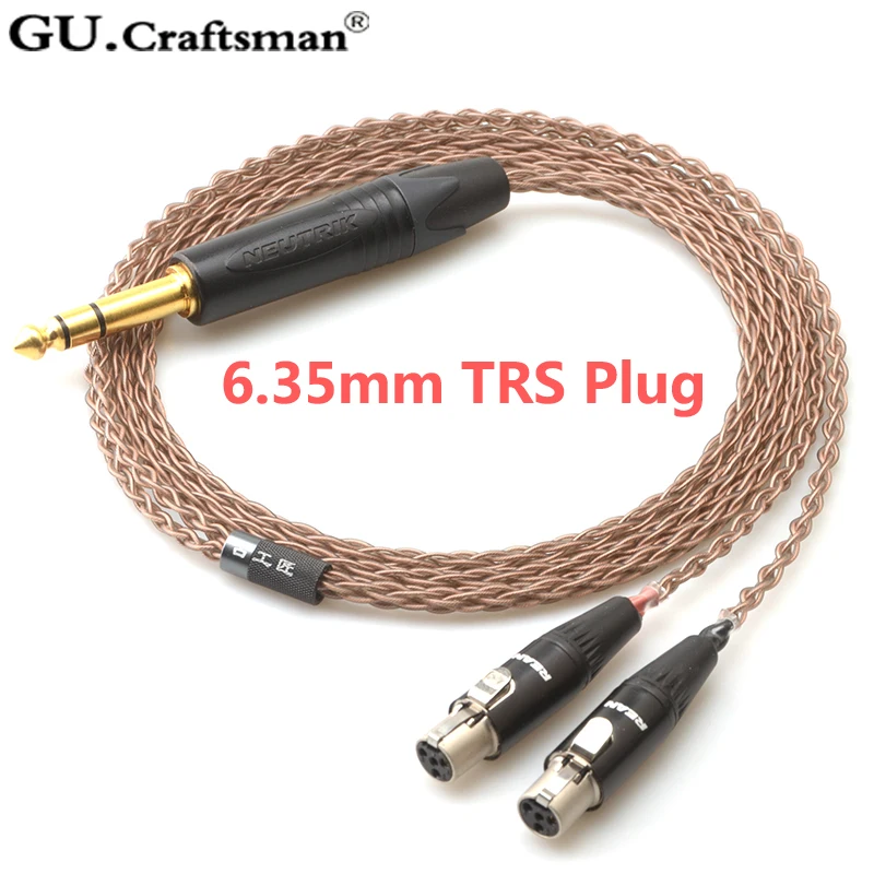 Кабель для наушников GUcraftsman 6N OCC медный осветительных приборов Φ LCD2 LCD3 4Pin XLR 2 5/4 4