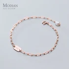 Modian 3 Цвет 925 стерлингового серебра простой браслет для женщин модный геометрический браслет с жемчужинами овальной формы Корея Стиль, хорошее ювелирное изделие, подарок