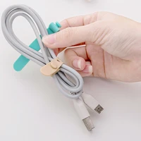 new 4 pcslot multipurpose desktop phone cable winder earphone clip charger organizer management wire cord fixer silicone holder