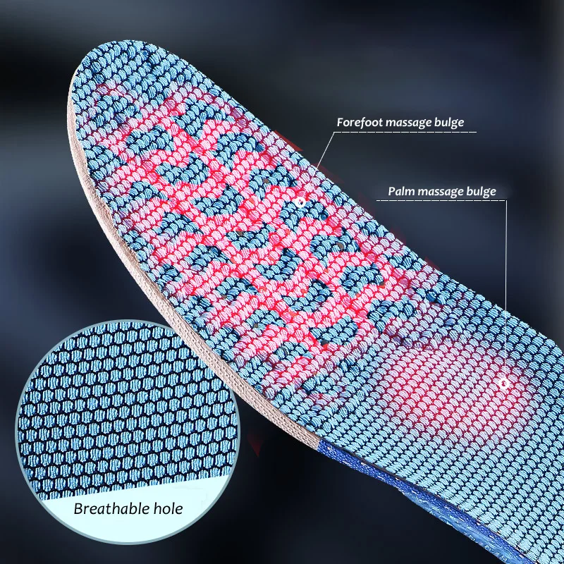 Men Sport Insoles Arch Support Breathable Shock Absorption Anti Skid Shoes Pad Outdoor Running Soft Comfortable Soles Inserts
