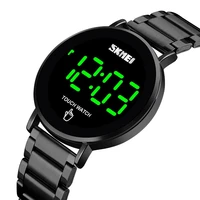 skmei mens watches digital watch luxury touch screen led light display electronic wristwatch stainless steel men clock reloj