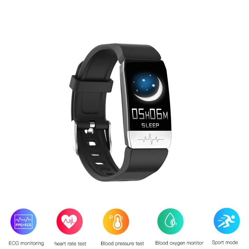 Смарт браслет спортивные часы для мужчин и женщин ЭКГ Bluetooth монитор сердечного
