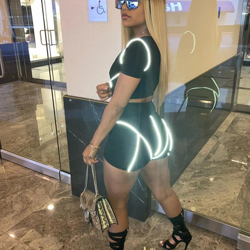 

Fashion Sexy Solid Color Short Sleeve Shorts Suit Women Sportswear Casual Two Piece Set Jogger Tracksuit Home Outfits