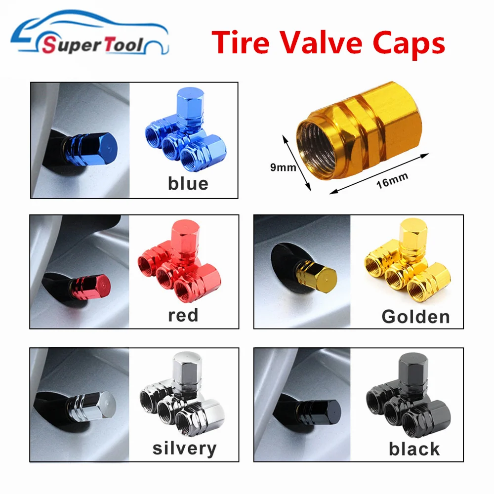 4 шт. алюминиевые колпачки клапанов автомобильных шин Theftproof для колес штоков