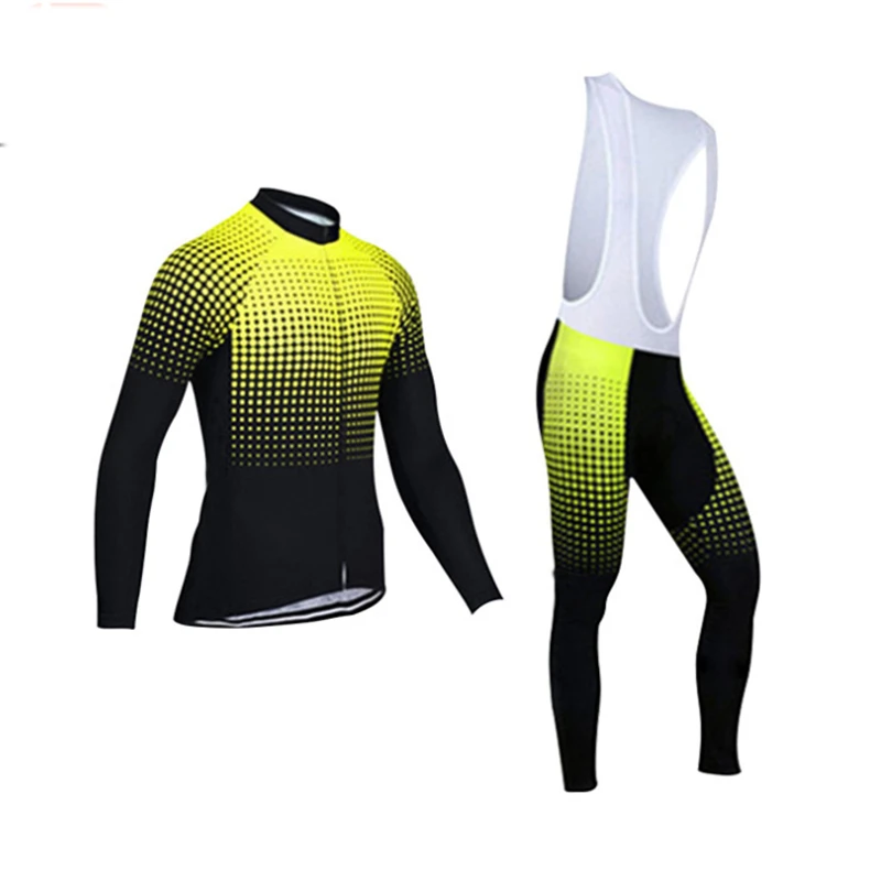 

2021 Men clothes breathable, sweat-absorbent and comfortable Bicycle Clothing Bike Pro Team long sleeve Cycling Jersey Set