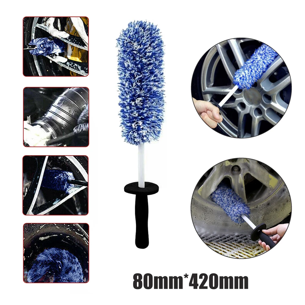 

Щетка для чистки автомобильных колес, инструмент с мягкой щетиной и нескользящей ручкой для мытья шин, аксессуары