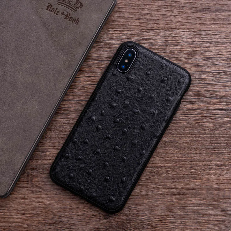 Ostrich Skin Phone Case For IPhone X XS Max XR Fitted Apple 5 5S SE 6 6S 7 8 Plus Protect |