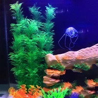 aquarium decoration artificial fish tank decoration green plastic plant decoration can safely store all fish 2 pieces