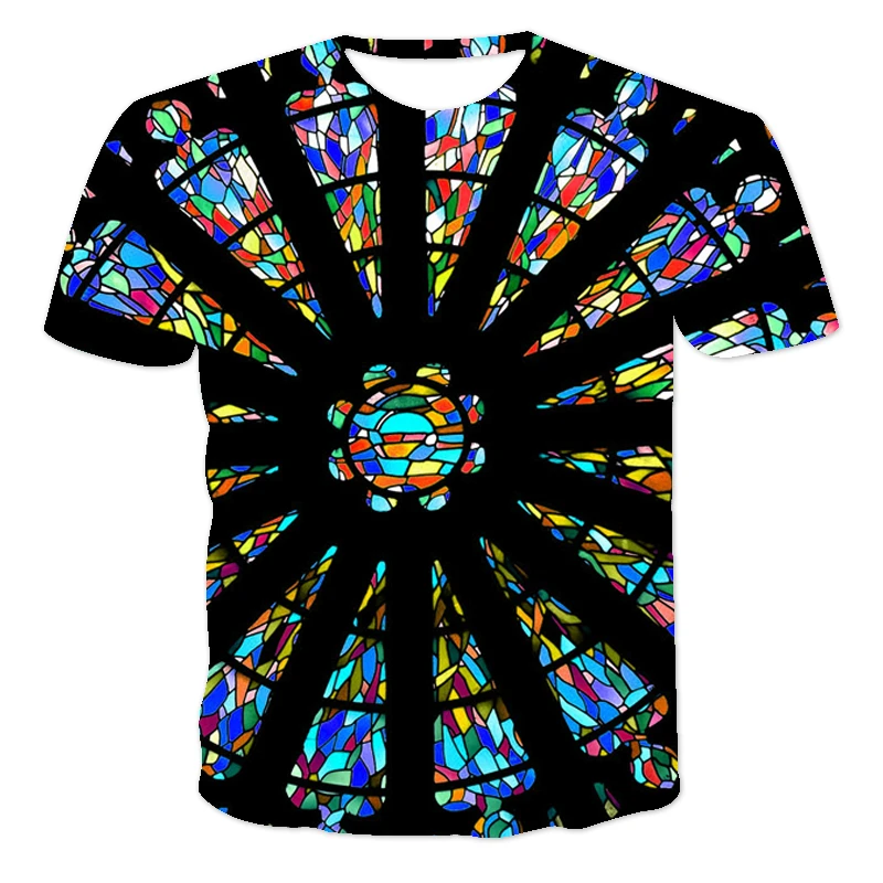 

Fashion children's 3d printing animation summer casual street sports short-sleeved T-shirt